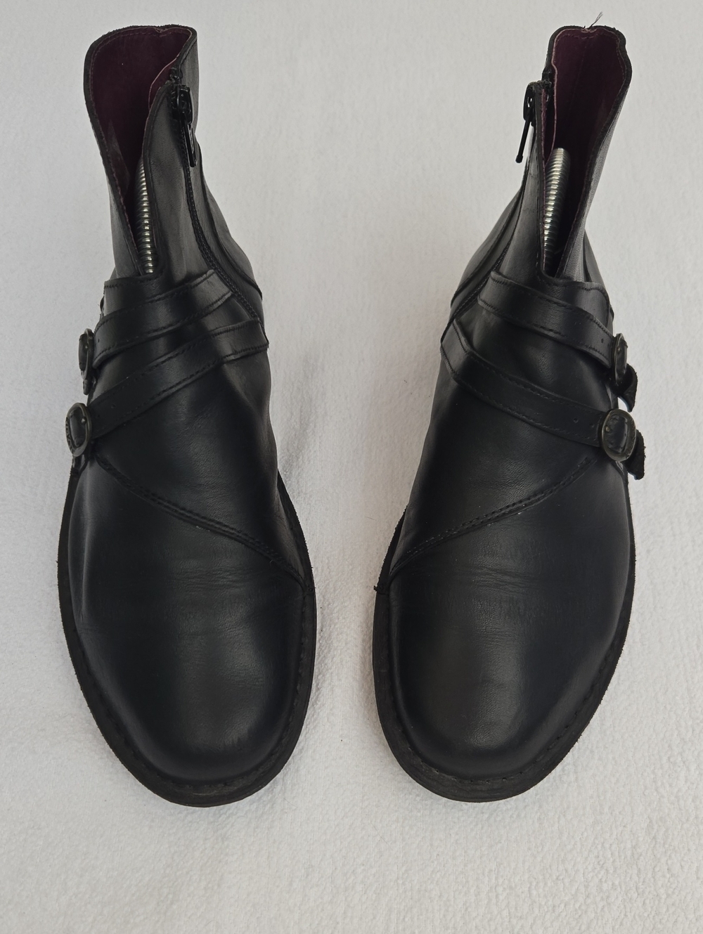 Kickers Black Leather Ankle Boots EU 39 Wide Fit Made in EU Comfort Boots - Picture 2 of 10